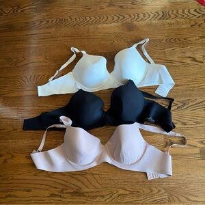 Nautica Women's Bra Trio - Black, White, and Cream